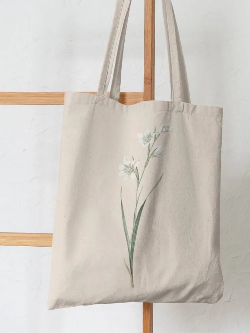 Haage's Cycnoches Vintage Floral Print Graphic Canvas Tote Bag